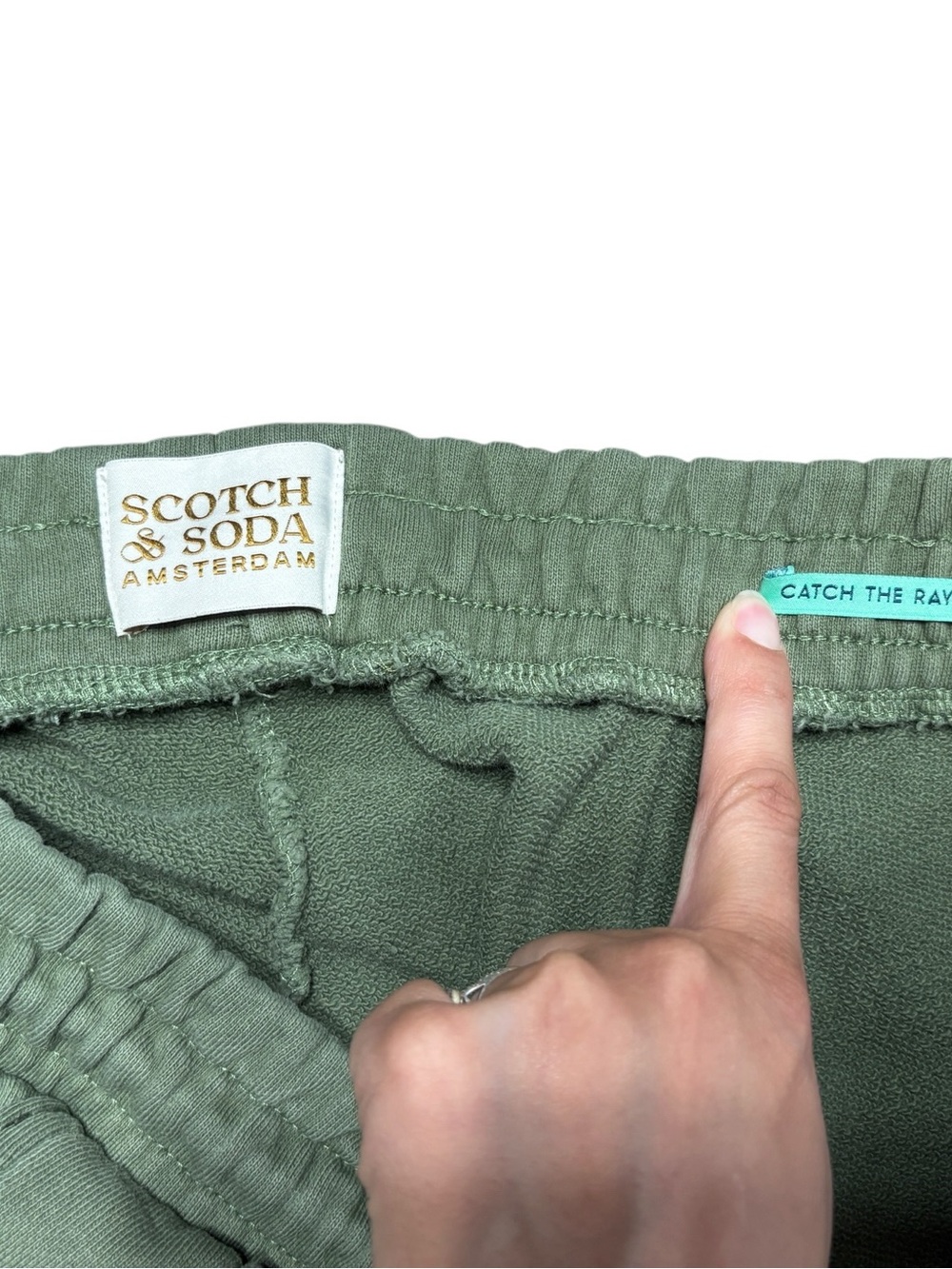 SCOTCH and SODA Organic Cotton Sweat Shorts Sage Green 165951 Men's M - Picture 3 of 13